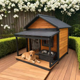 Outdoor dog cage doghouse Solid wood sun protection Rain protection dog kennel doghouse Large medium-sized dog Golden Retriever