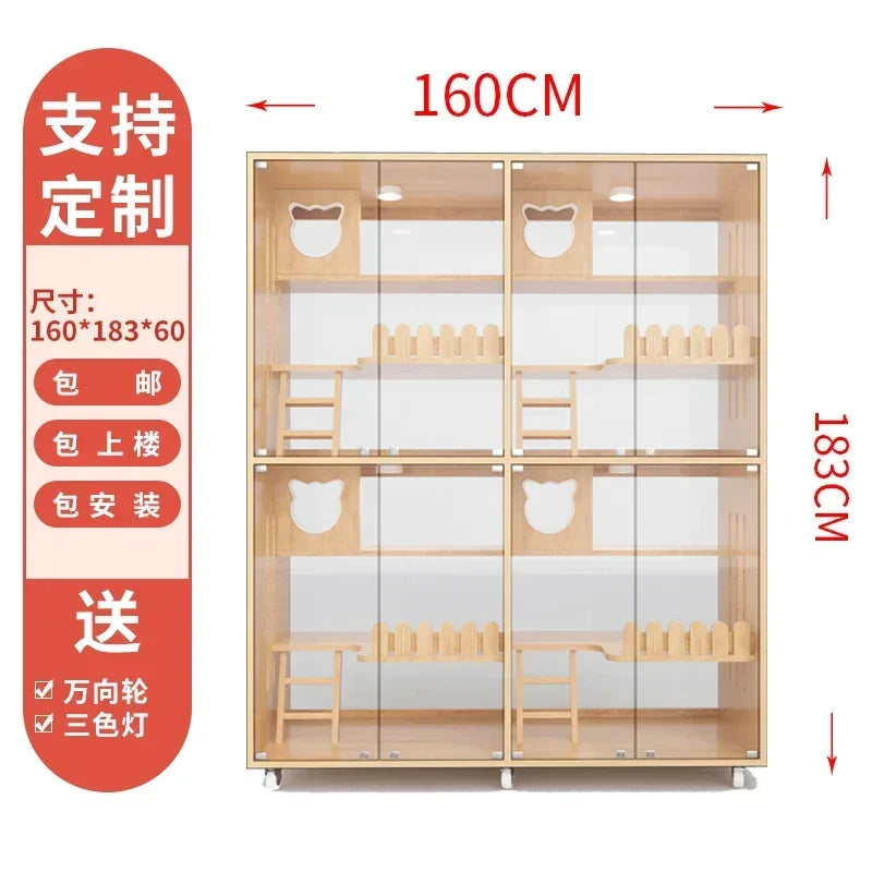 Cat Cage Cat Villa Cat Nest Cattery Pet Display Cabinet Delivery Room Pet Shop