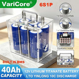 12V/24V 45Ah Lithium Titanate Battery Pack Yinlong LTO 6616010C High-power Built-in BMS Car Audio Rechargeable Tax-free