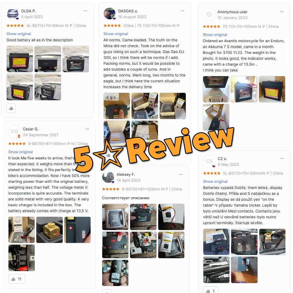Motorcycle Battery 12V LiFePO4 Lithium Ion 4L-BS 160CCA Size-113x70x89mm Built-in BMS Board Lithium Phosphate Ion Battery