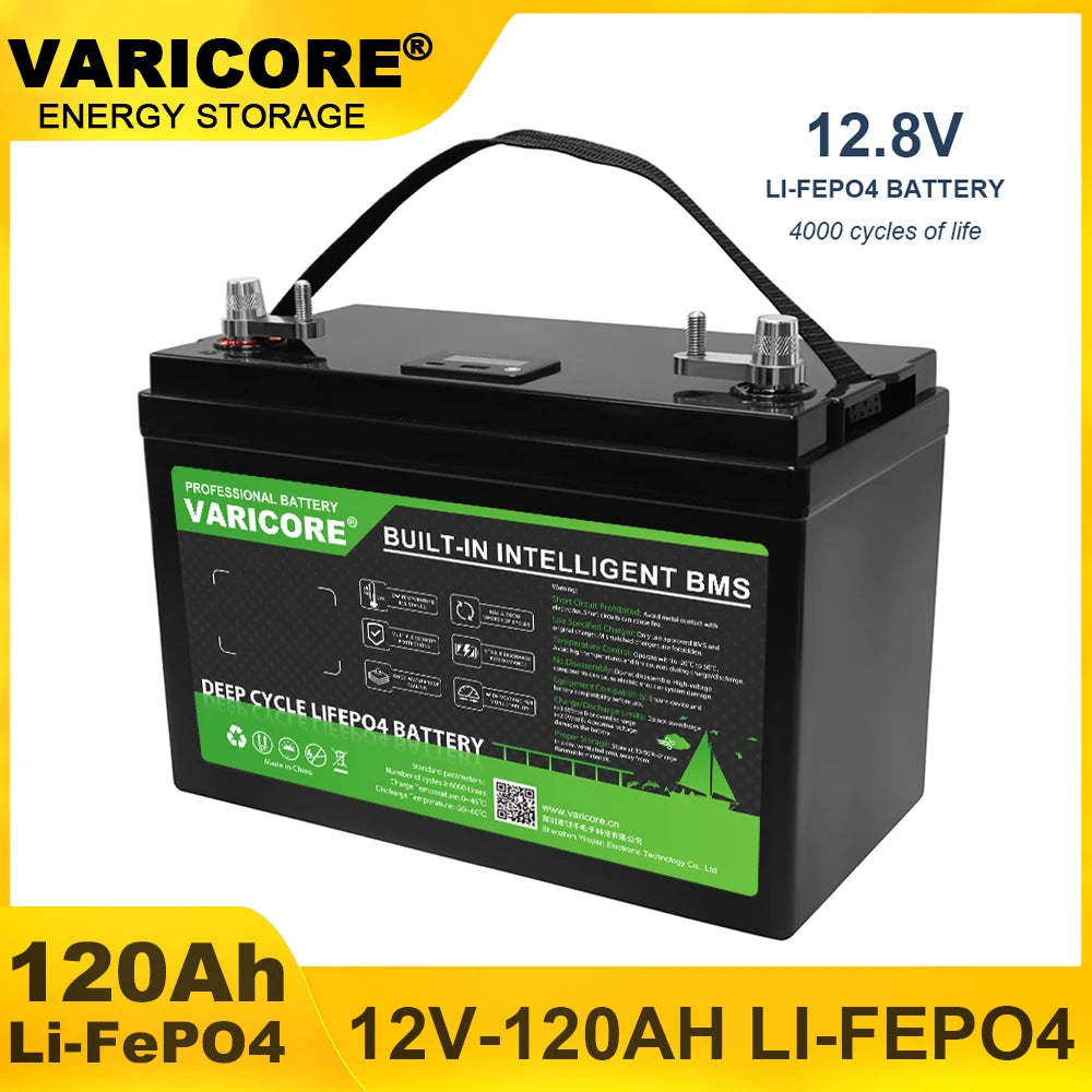VariCore 12V/12.8v 340Ah 360Ah 180Ah 120Ah 100Ah 4s LiFePO4 Battery Lithium Iron Phosphate Batteries for RV Golf Cart Tax Free