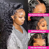 Deep Wave 13x6 HD Lace Frontal Wig Curly Lace Front Human Hair Wigs Water Wave 5x5 HD Lace Closure Wig 300% Full Hair Lace Wigs