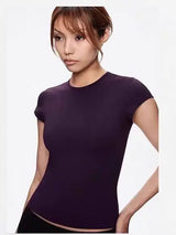 Tank Summer Round Neck Solid Color T-Shirt with a Great Fit, Baby Tee, Slim and Comfortable Fabric, Tank Women 2025