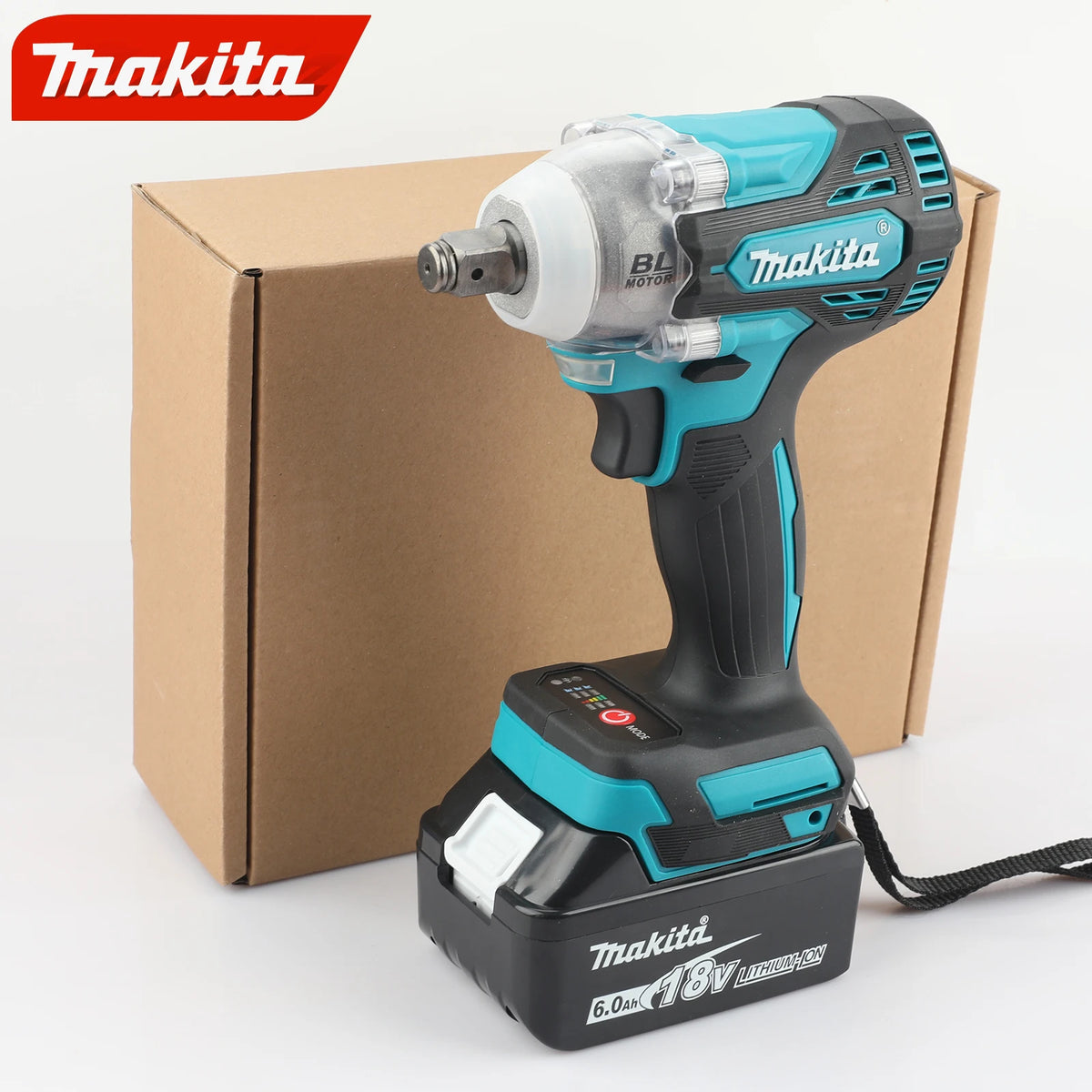 Makita DTW300 18V Brushless Impact Wrench – 1/2" Drive, 330 N·m Torque, 4-Speed, Compact 144mm, Auto-Stop, LED