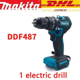 Original Makita 18V DDF487 Brushless Cordless Drill, Electric Screwdriver With 6.0Ah Battery Various Complete Packages