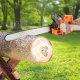 72cc Gas Powered Chainsaw with 24'' Guide Bar Saw Chain 2-Stroke Engine Cut Wood for Wood Cutting Tree Logging, Manganese Steel