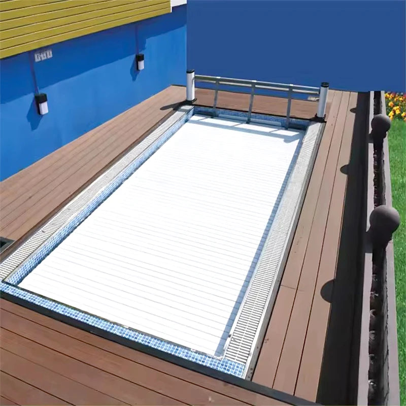 Automatic Electric Pool Cover Remote Control Retractable Swimming Pool Safety Protection Shield Heavy Duty Cover New Style