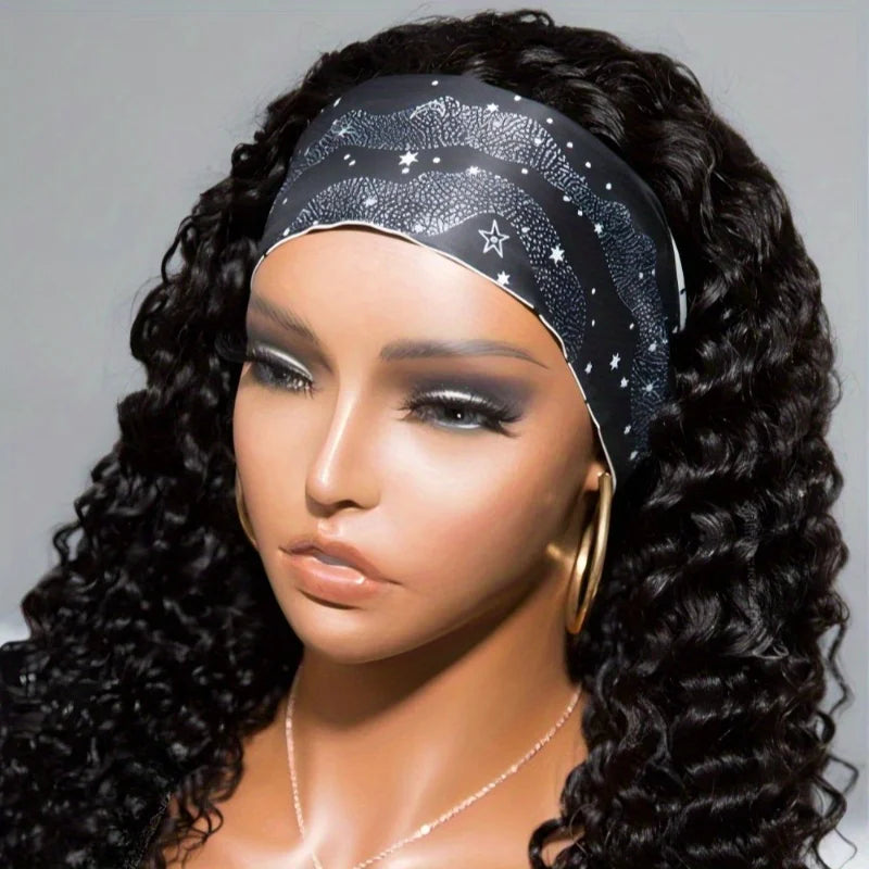 Human Hair 200% Density Headband Wig Human Hair Wigs Wear and Go