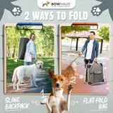 42 Inch Portable Travel Dog Kennel for Large Dogs with Durable Mesh Windows and 2 Storage Pockets Indoor and Outdoor for Car So