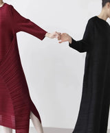 Miyake Pleated Original Design Large Size Dress Women's Spring Summer New Korean Style Causal Long Loose Clothes