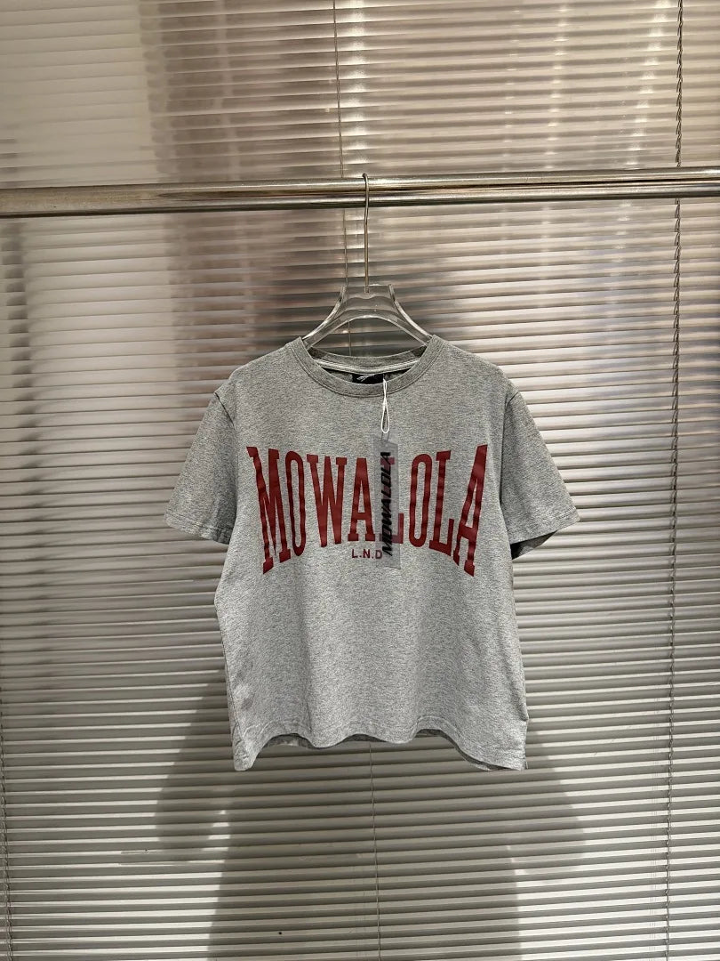 Mowalola Sweat Opium YVL style graphic print grey fitted short-sleeved base layer T-shirt