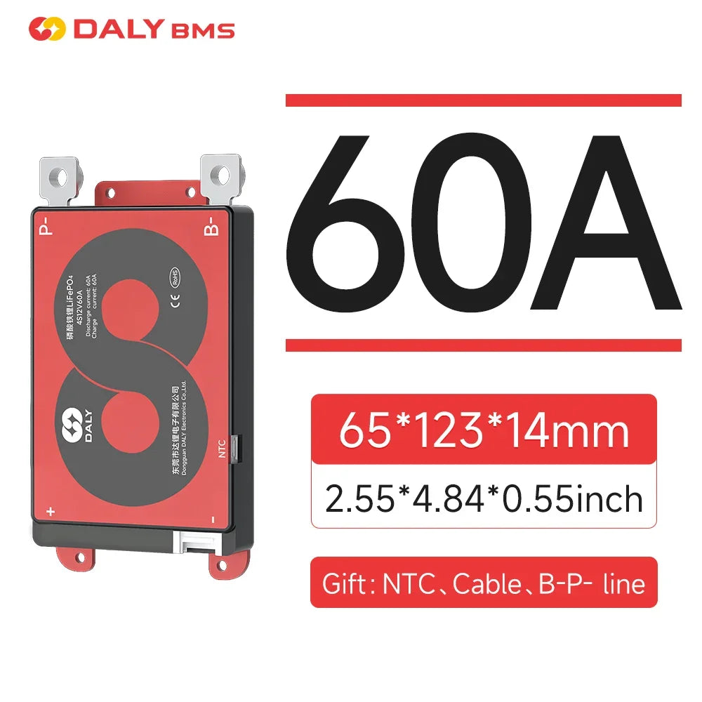 DALY Li-ion BMS 17S 60V 20S 72V And 20S 60V 24S 72V LiFePO4 BMS 40A 60A 100A Including Balance Function NTC Sensors Waterproof