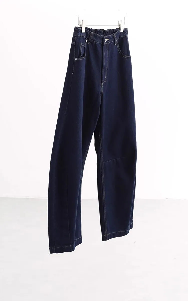 Wide-Leg Balloon Pants, Loose Plus-Size Jeans, Hip-Covering Slimming Retro Long Pants, Fall/Winter 2025