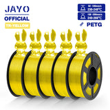 JAYO PETG Filamanet 1.75MM 5Rolls/set 3D Printer Filament PETG Neatly Wound 3D Printing Material For FDM 3D Printer