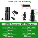 Mini Bottle EBike Battery 36V 10.5Ah 9Ah 48V 7Ah San-yo 18650 Li-ion Battery Pack for Bafang TSDZ2 250W 350W 500W Motor