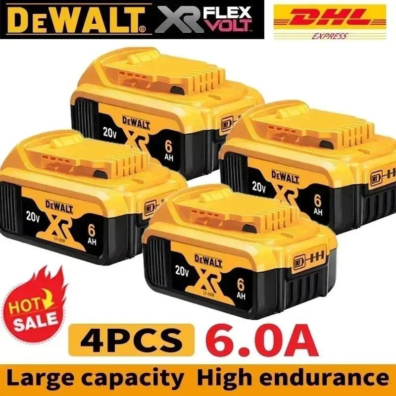 100% Original 20V 5.0Ah 6.0Ah 9.0Ah Battery Power Tool Replacement for DeWalt DCB184 DCB181 DCB182 DCB200 60V 9Ah Battery.