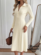 White Polka Dot Slim Fit Dress Women Solid Deep V-neck Puff Sleeves Pleated Front Button Short Dresses 2026 Lady Daily Wear New