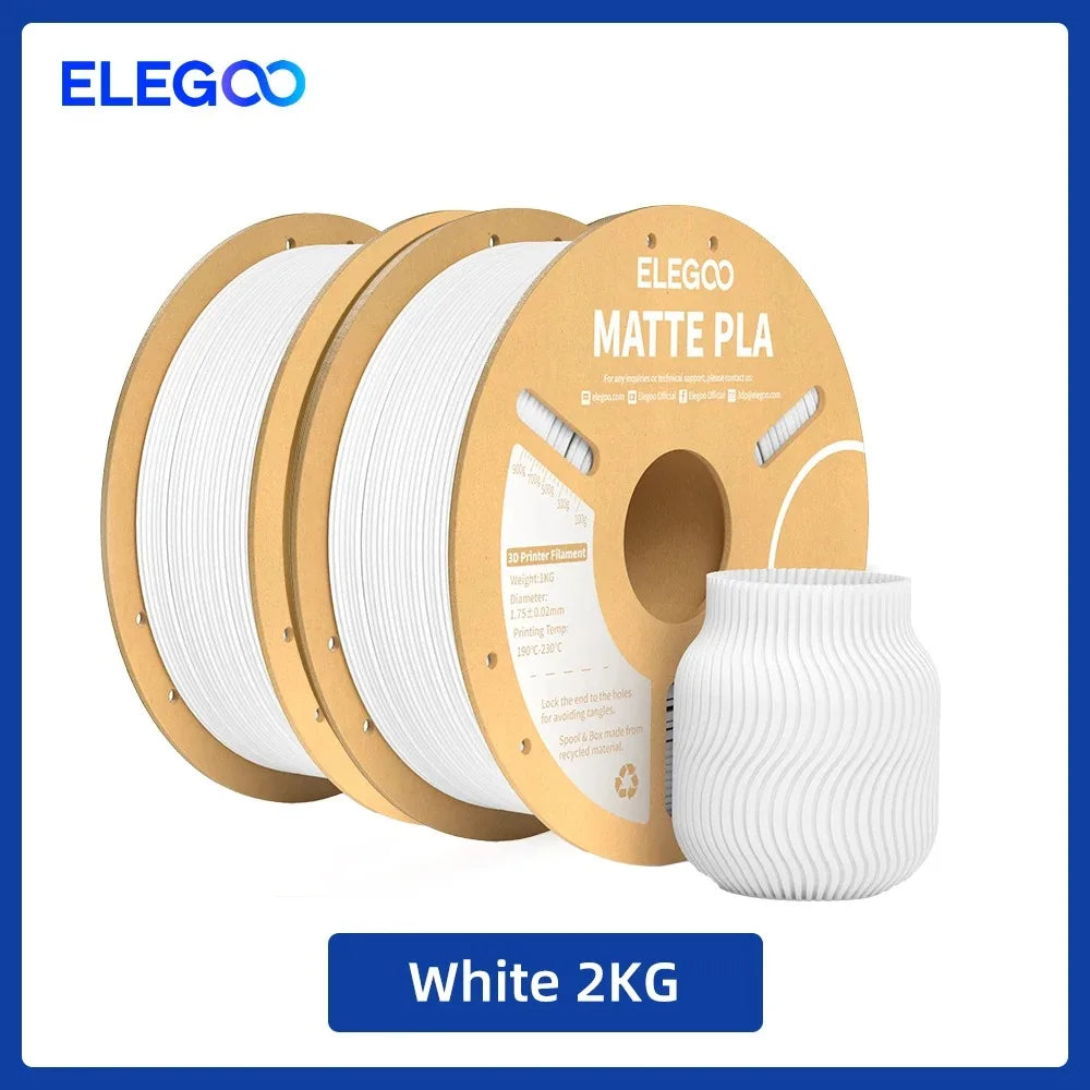 ELEGOO Multiple-Color Matte PLA Filament 1.75mm 2KG/4KG/5KG/10KG For EU US