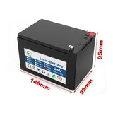 New 18650 24V 100Ah Lithium Ion Battery Pack,for Electric Vehicle Solar Storage Replacement Rechargeable Battery + Charger