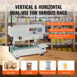 SucceBuy Vertical Band Sealer 6-12 mm Seal Width Continuous Bag Band Sealing Machine for 0.02-0.8 mm Plastic Bags Films Packing