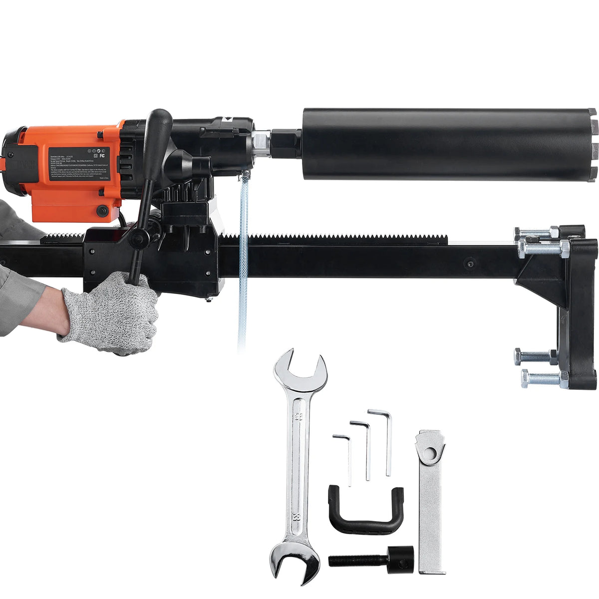 SucceBuy 3200W 750RPM Wet/Dry Diamond Core Drill Machine Concrete Core Drill Rig Stand Industrial Electric Core Drilling Machin