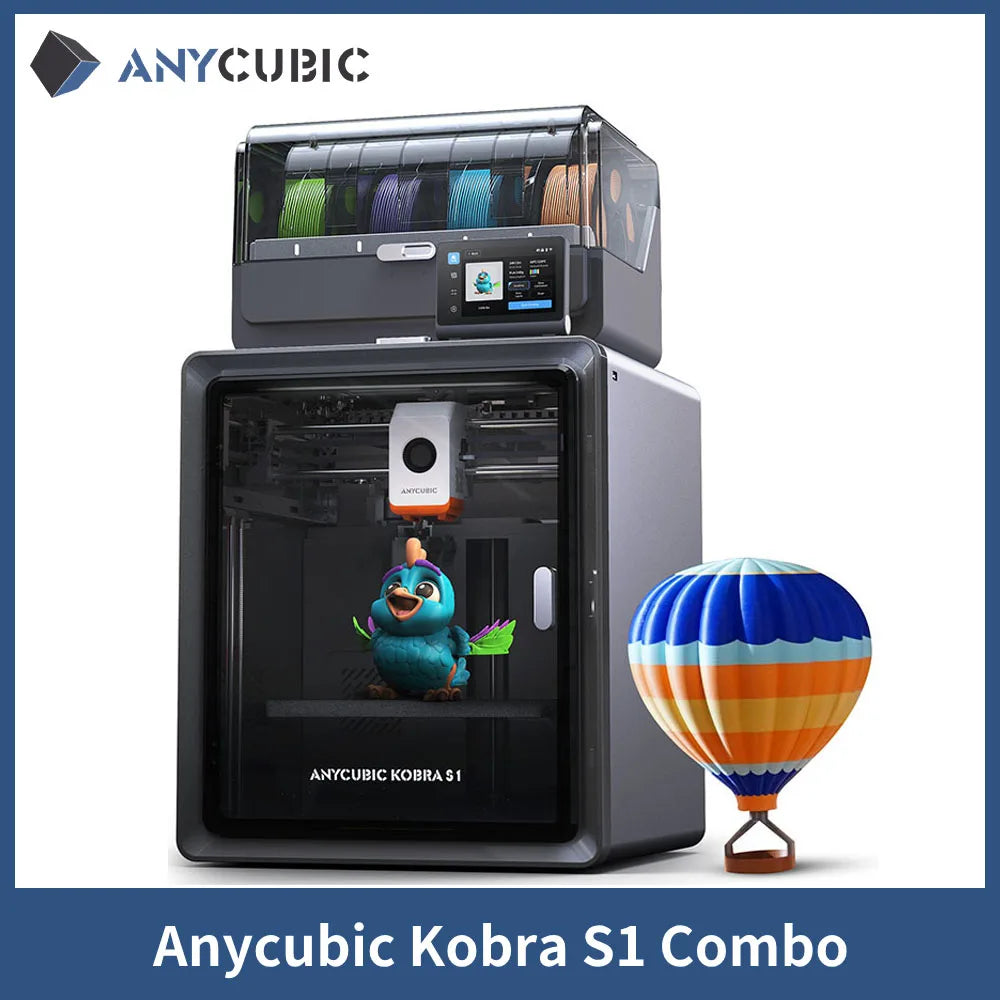 Anycubic Kobra S1 Combo Multi-Color 3D Printer High Precision XY Structure Ultra-Quiet Max Speed 600mm/s 3D Printer