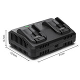 6AH Dual Charger For Dewalt DCB200 Battery Charger DCB107 DCB105 DCB112 DCB115 DCB102 DCB1106 DCB201 DCB203 DCB204 DCB205 DCB206