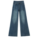 Ins Popular Korean Loose Ramie Palazzo Trousers, Spring Autumn Natural Texture All-Match Daily Walking Casual Pants