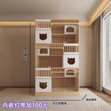 Cat villa solid wood pet store display cabinet house luxury foster breeding cat delivery room cattery custom