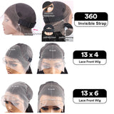 Curly 360 Full Lace Glueless Wig Human Hair Invisible Drawstring 13x6 Hd