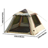 PAKICETUS Inflatable Camping Tent Luxury Glamping Tent with Roof Window Carry Bag Easy Setup Outdoor Tent for Family Weekend Trip Group Gathering, 4/6/8/10/12 Person