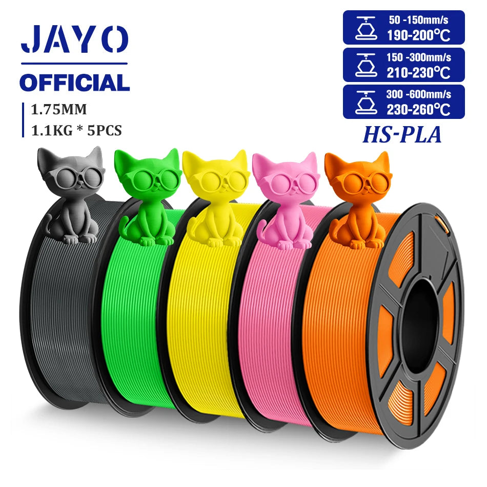 JAYO High Speed PLA Filament 5.5KG PLA 3D Filament For FDM 3D Printer Neatly Wound PLA 3D Printing Materials 100% No Bubble