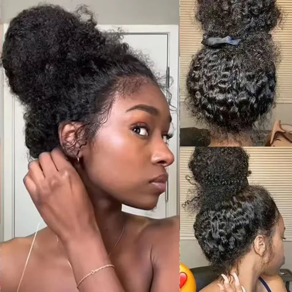 Deep Wave Glueless Invisible Strap 360 HD Full Lace Wig Human Hair 13x4 13x6 Water Wave Lace Front Wig 4x4 5x5 Closure Curly Wig