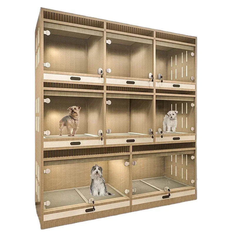 China manufacturer Top selling pet cages&houses multi function dog cat cage large pet furniture solid wood cat villa