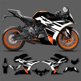PowerZone Custom Sticker Graphics for KTM RC 250 RC 390 2014 2015 2016 SUPERMOTO Backgrounds Decals Racing Vinyl Sticker Kit 01