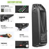 Electric Bike Hailong 48V45AH Battery 52V 18650 Cell Cham Rider 72V60V 30AH40 50 60ah 50A BMS Huge Capacity 2000W Super Powerful