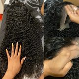 250 Density 100% Human Hair 40 44 Inch Deep Wave 13x4 13x6 HD Lace Front Wigs Water Wave Curly 360 HD Full Lace Front Wig Black