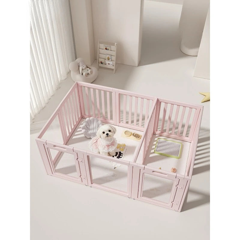 Pet enclosure, pink dog cage, medium and small  new dog cage