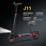 FREEBOY J11 MAX Adult Electric Scooter 1200W Motor 48V 18Ah Battery Folding E-Scooter 11 Inch Fat Tire E-Mountain Scooter