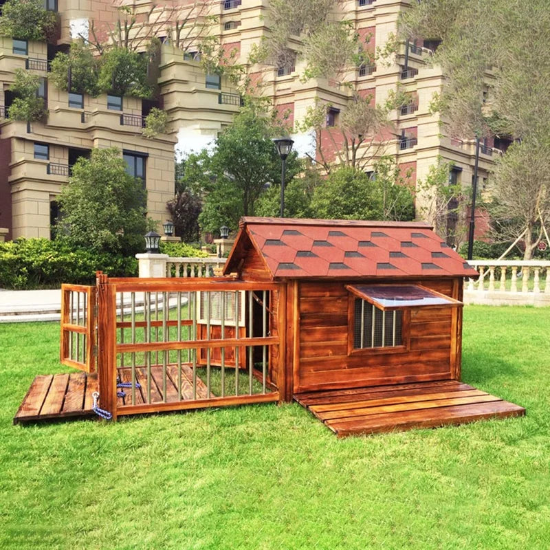 Four-season Universal Modern Dog House for Gardens Household Wooden Waterproof Kennel Large-capacity Dog Cage for Pet Shops