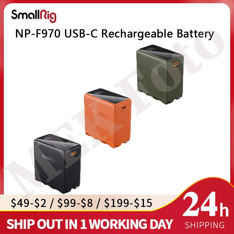 SmallRig NP-F970 10500mAh USB-C Rechargeable Camera Battery for Sony Nikon Cameras for LED Video Light 4469 4576 4577
