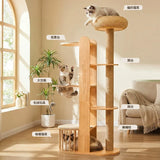 Nordic High-End Cat Tree with Capsule Space Saving Large Cat Scratcher Solid Wood Furniture & Scratchers casitas para gatos FYCT