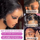 250% 30 40Inch Human Hair 13x6 HD Lace Frontal Wig Brazilian Loose Deep
