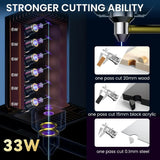 SCULPFUN S30 Ultra Laser Engraver with Air Assist 33W Output Laser Cutter 600x600mm Working Area Laser Engraver for Wood Metal