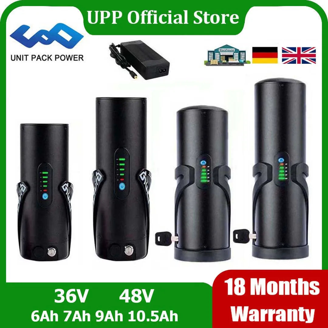 Mini Bottle EBike Battery 36V 10.5Ah 9Ah 48V 7Ah San-yo 18650 Li-ion Battery Pack for Bafang TSDZ2 250W 350W 500W Motor
