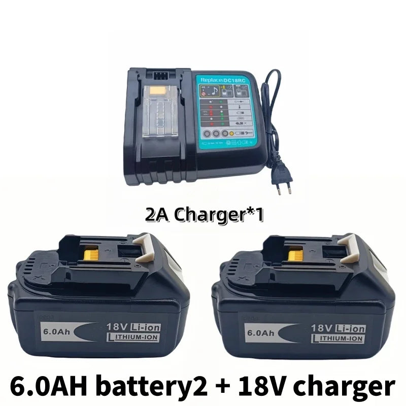 for Makita 18V Battery 6000mAh Rechargeable Power Tools Battery 18V makita with LED Li-ion Replacement LXT BL1860B BL1860 BL1850