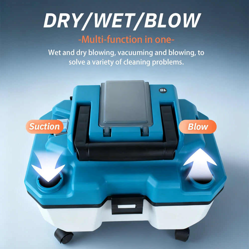 Portable Brushless Vacuum Cleaner Household Cordless Wet&Dry Vacuum Cleaner 18V Lithium Battery Dust Extractor for Makita