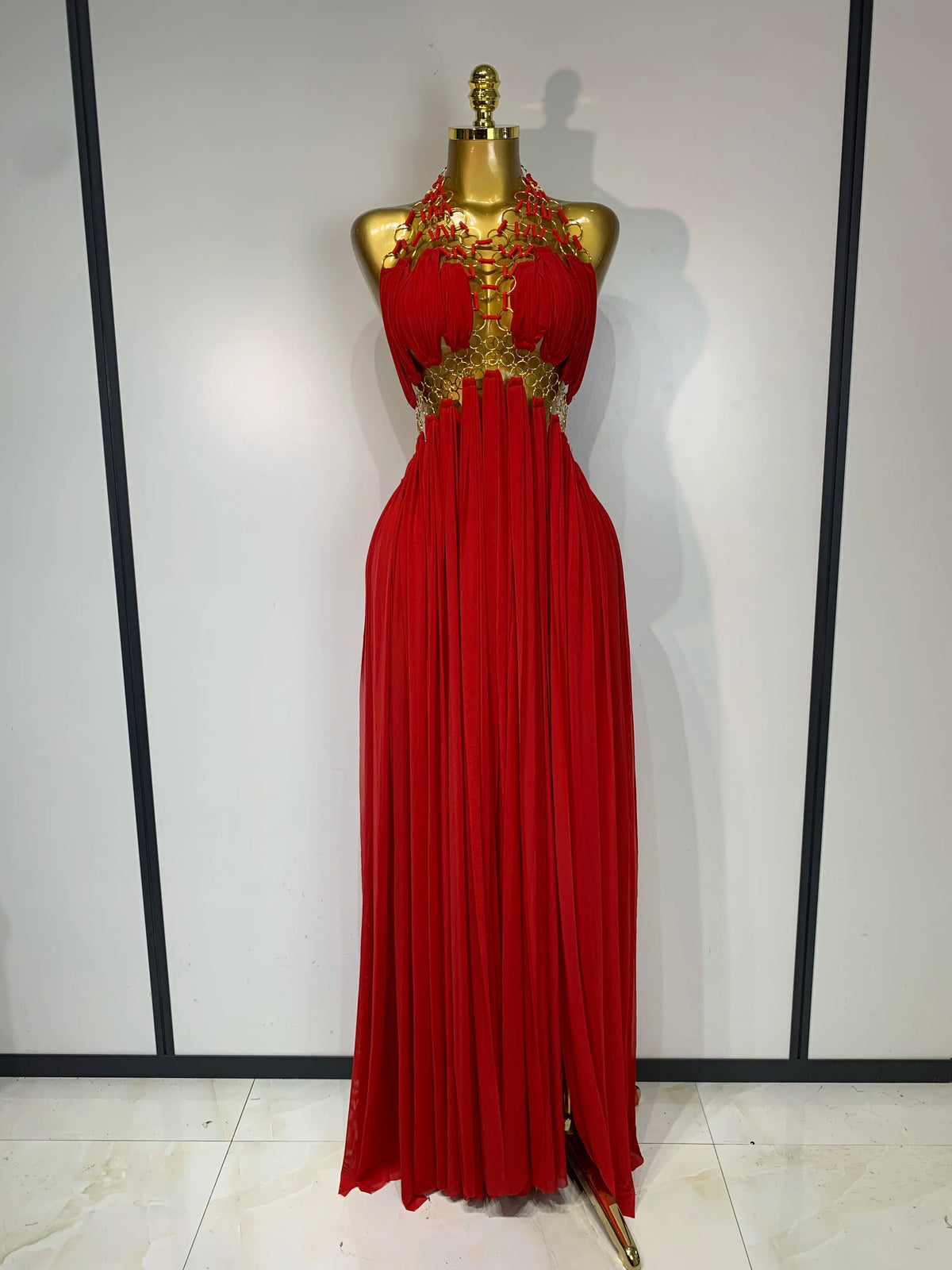 Women Sexy Hollow Out Backless Long Dress Nightclub Bar Stage Performance Costume Eveing Birthday Party Homecoming Dress