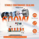 SucceBuy Vertical Band Sealer 6-12 mm Seal Width Continuous Bag Band Sealing Machine for 0.02-0.8 mm Plastic Bags Films Packing