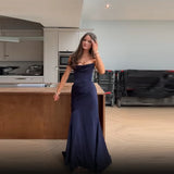 Women Sexy Pleated Strapless Satin Dress Chic Solid Off-Shoulder Backless High Waist Bodycon Dresses 2026 New Evening Party Gown